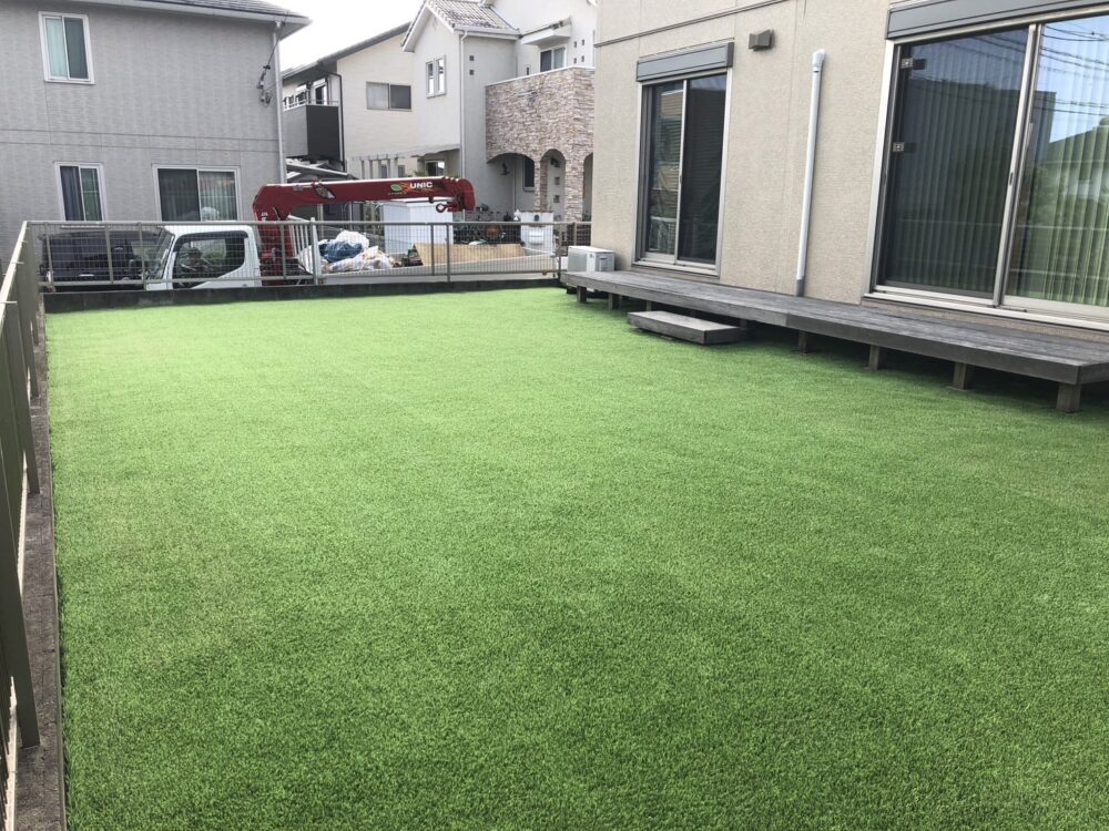 福岡県福岡市早良区G様　人工芝施工・工事